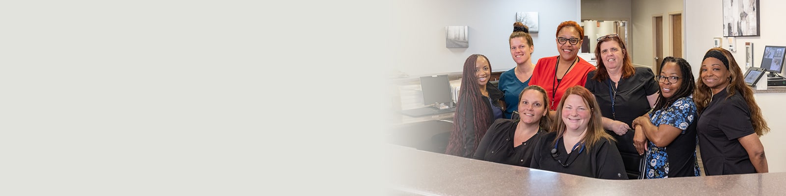 The team of employees at the nurses station at Park Meadows
